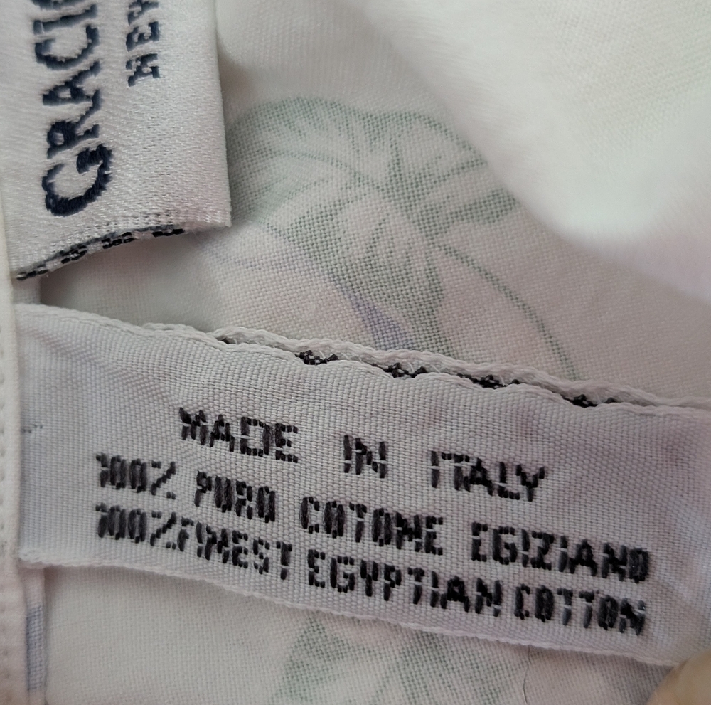 Fine Cotton Italian Full Sheet Set With Matching Duvet Cover And One Sham - Picture 4 of 10